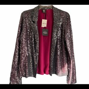 **NEW Bobeau Sequin Open Front Lightweight Blazer